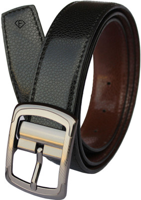 Fashius Men Black Artificial Leather Belt, Black-01