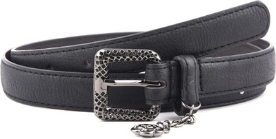 

Buckle Up Women Casual Black Artificial Leather Belt