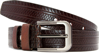

RAZA Men Casual Brown Genuine Leather Belt, Reddish brown