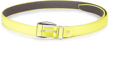 

Buckle Up Women Yellow Artificial Leather Belt