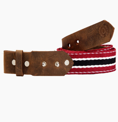 

99Cells Men Casual Multicolor Fabric Belt, Red