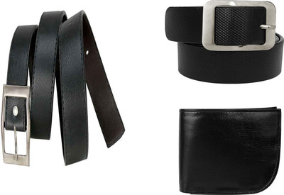 

Howdy Men Formal Black Artificial Leather Belt