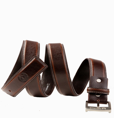 

99Cells Men Semi-formal Brown Genuine Leather Belt