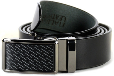 

SOMABAZAR Men Formal Black Texas Leatherite Belt