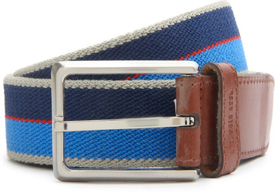 

U.S. Polo Assn Men Blue Genuine Leather, Canvas Belt