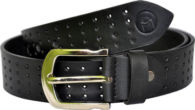 

MOSPL Men Party Black Genuine Leather Belt, Black32