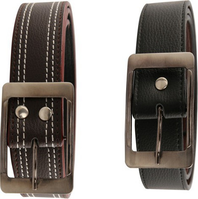 

Aleron Men Multicolor Artificial Leather Belt, Black