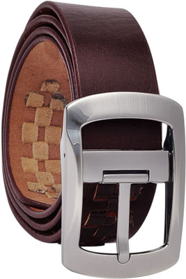 

Hawai Men Casual Brown Genuine Leather Belt
