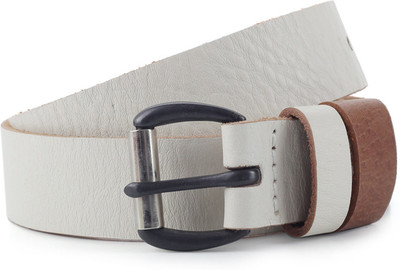 

Superdry Men White Metal Belt, Ivory