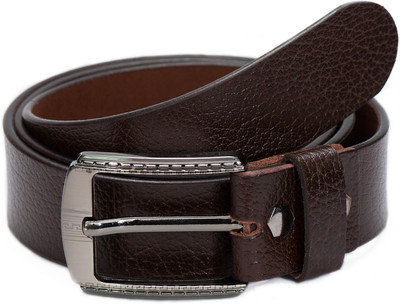 

Vermello Men Formal Brown Genuine Leather Belt