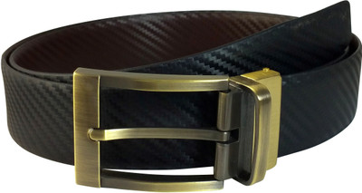 

Ammvi Creations Men Formal Black, Brown Genuine Leather Reversible Belt