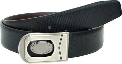 

Brounplus Boys Evening, Formal, Party Black Artificial Leather Reversible Belt, Black;brown