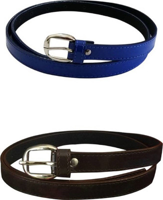 

SUNRISE ENTERPRISES Girls Casual, Evening, Formal, Party Blue, Brown Artificial Leather, Fabric Belt, Bluebrown04282