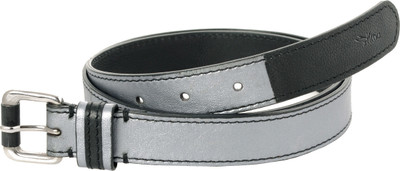 

Ilina Women Casual Black, Grey Genuine Leather, Metal Belt, Grey and blue