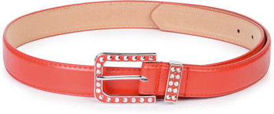 

Buckle Up Women Red Artificial Leather Belt