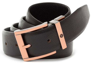 

Viari Men Formal Brown Genuine Leather Belt, Brown black
