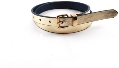 

Roma Brothers Men Gold Genuine Leather Belt, Gold-1