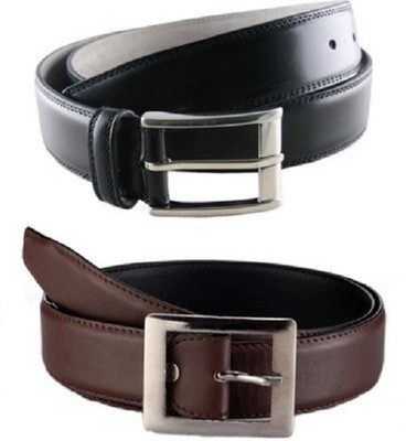 

Nagar Enterprises Men Casual Multicolor Artificial Leather Belt, Black-brown-64