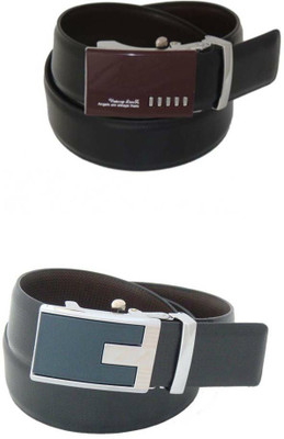 

SFA Men Formal Black Artificial Leather Reversible Belt, Blackbrown33616