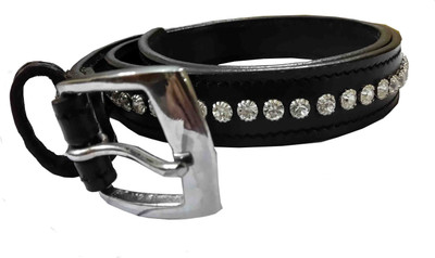 

Sterling Germany Women Casual, Evening, Party Black Genuine Leather Belt, Black-01