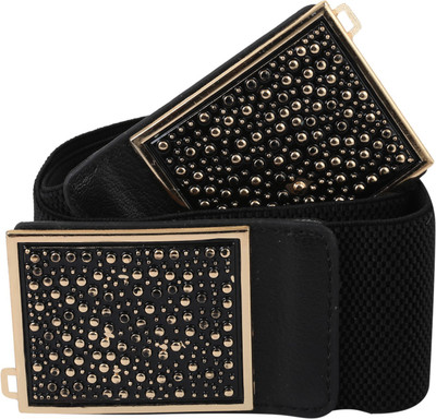 

Alvaro Women Casual Black Canvas Belt