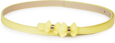 

Buckle Up Women Yellow Artificial Leather Belt