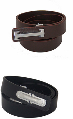 

SFA Men Formal Brown, Black Artificial Leather Belt, Brown803810