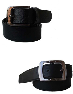 

Klaska Men Casual Black Genuine Leather Belt