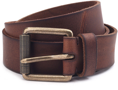 

Woodland Men Brown Metal, Genuine Leather Belt