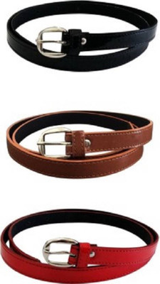 

SUNRISE ENTERPRISES Girls Casual, Evening, Formal, Party Black, Brown, Red Artificial Leather, Fabric Belt, Blackbrownred04210