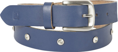 

Leder Concepts Women Casual Blue Genuine Leather Belt, Navy blue