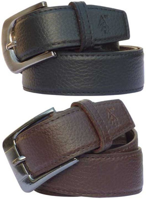 

Sondagar Arts Men Formal Black Artificial Leather Belt