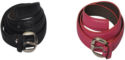 

Robb Club Women Black, Pink Artificial Leather Belt