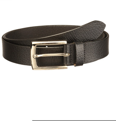 

Contrast Men Formal Black Genuine Leather Belt, Black-09