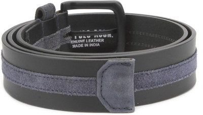 

U.S. Polo Assn Men Black, Blue Genuine Leather Belt, Blue & black