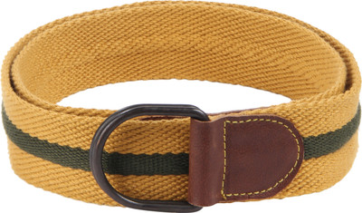 

Kaizu Men Casual Beige Canvas, Genuine Leather Belt, Beg