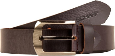 

Scharf Men Casual, Party, Evening Brown Genuine Leather Belt, Black-09