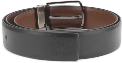 

U.S. Polo Assn Men Black, Brown Genuine Leather Reversible Belt