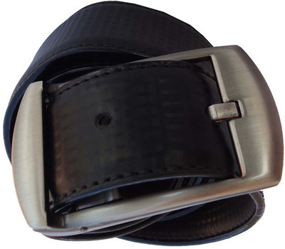 

P&E Men Formal Black Artificial Leather Reversible Belt