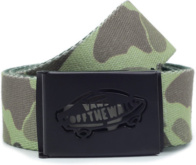 

Vans Men Brown, Green Metal Reversible Belt, Camo
