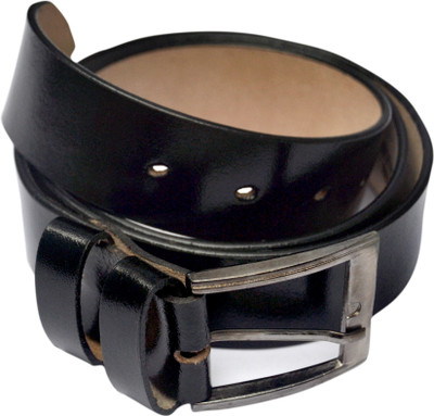 Dawn Men Casual Black Genuine Leather Belt