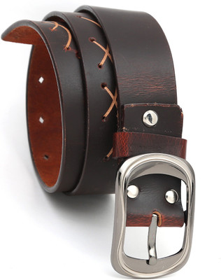 

The Deer Club Men Casual Brown Genuine Leather Belt