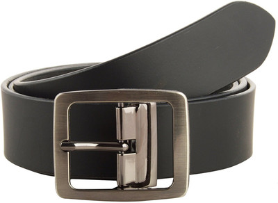

LAER Men Black Genuine Leather Belt