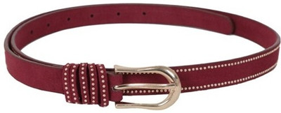 

MTV Women Casual Red Artificial Leather Belt, Maroon