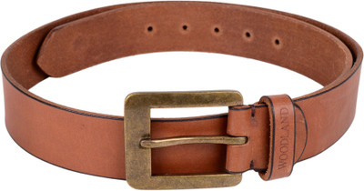Woodland Men Tan Genuine Leather Belt