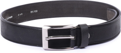 

Buckle Up Men Black Genuine Leather Belt