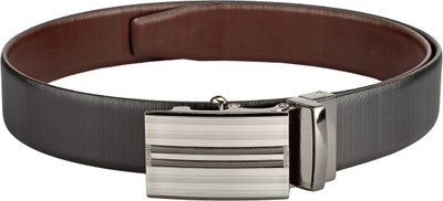 

Teakwood Men Casual Black Genuine Leather Reversible Belt