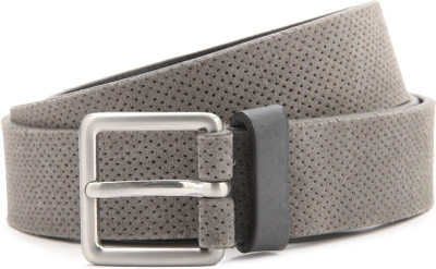 

United Colors of Benetton Men Grey Genuine Leather Belt, 69w