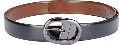 

Teakwood Men Black Genuine Leather Reversible Belt