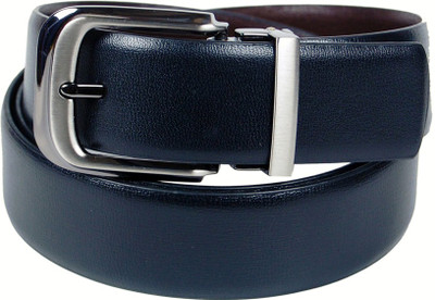 

P&E Men Formal Black, Brown Texas Leatherite Reversible Belt, Black-01